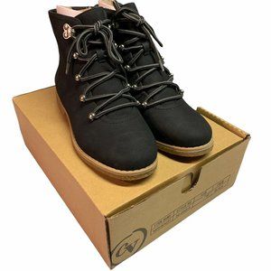 Comfortview The Neri Bootie Black Side Zip Size 7M Nubuck-Like Upper